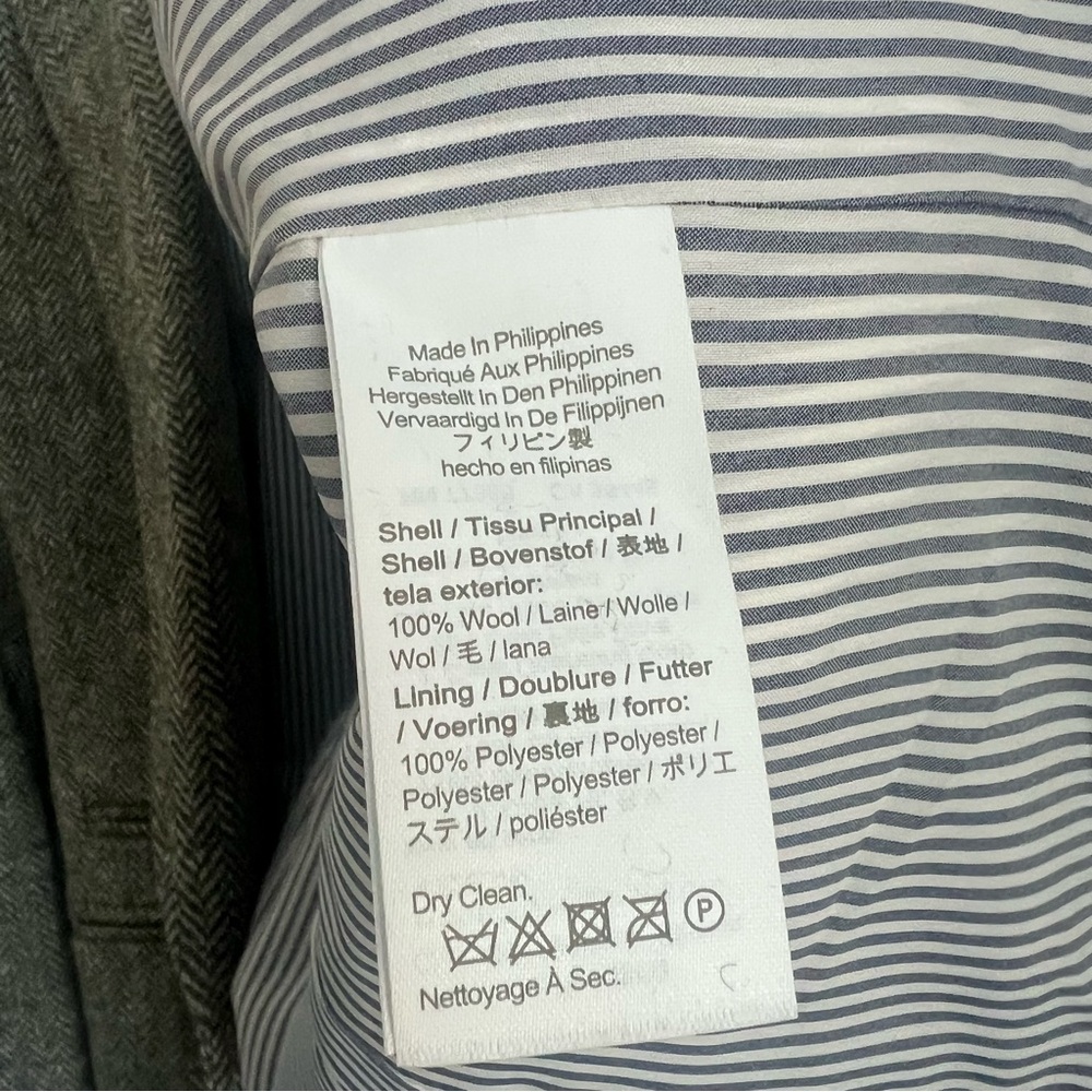 J Crew Bristol Blazer Jacket in Graphite Herringbone Wool Women's Size 0 - Picture 9 of 10